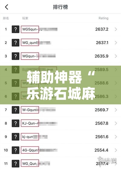 辅助神器“乐游石城麻将确实真的有挂	”附辅助神器开挂脚本详细步骤
