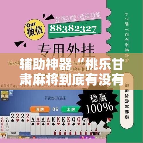 辅助神器“桃乐甘肃麻将到底有没有挂”附辅助神器开挂脚本详细步骤