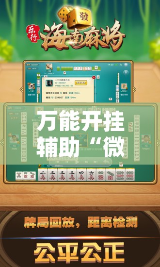 万能开挂辅助“微乐海南麻将开挂神器	”附辅助神器开挂脚本详细步骤