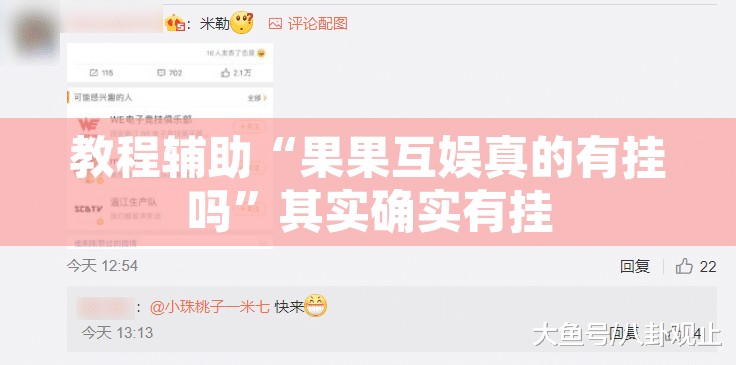 教程辅助“果果互娱真的有挂吗	”其实确实有挂