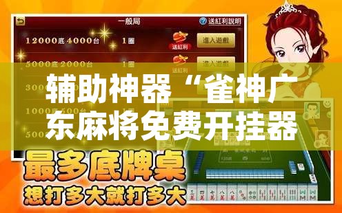 辅助神器“雀神广东麻将免费开挂器下载”开挂辅助脚本+详细开挂安装教程