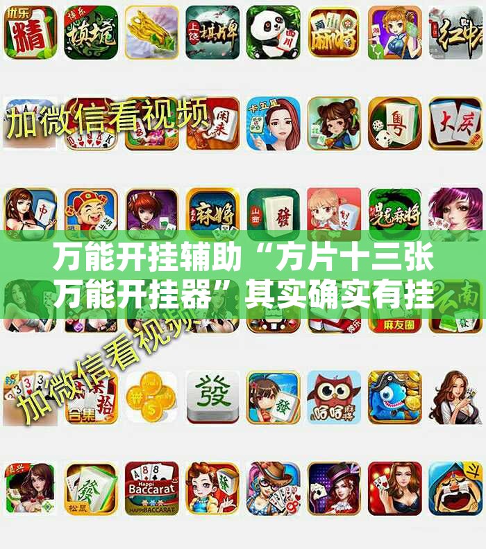 万能开挂辅助“方片十三张万能开挂器”其实确实有挂