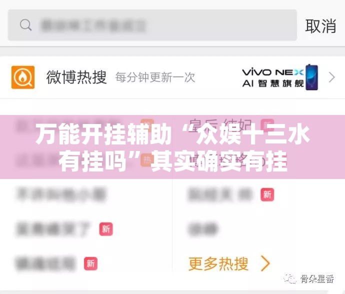 万能开挂辅助“众娱十三水有挂吗”其实确实有挂
