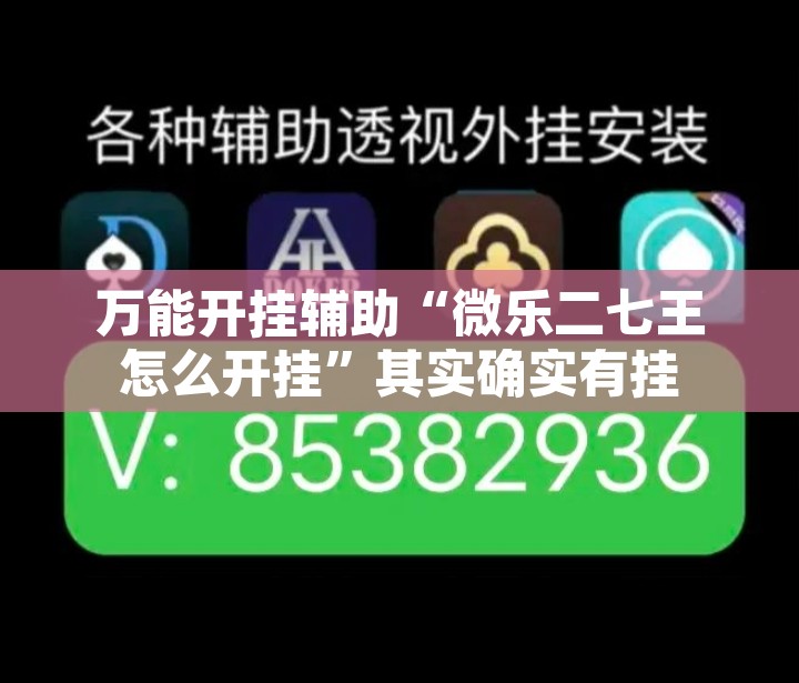 万能开挂辅助“微乐二七王怎么开挂”其实确实有挂