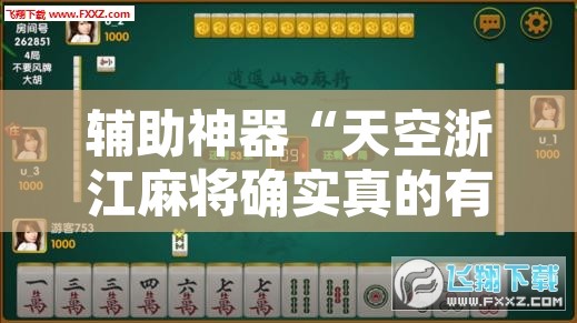 辅助神器“天空浙江麻将确实真的有挂”其实确实有挂