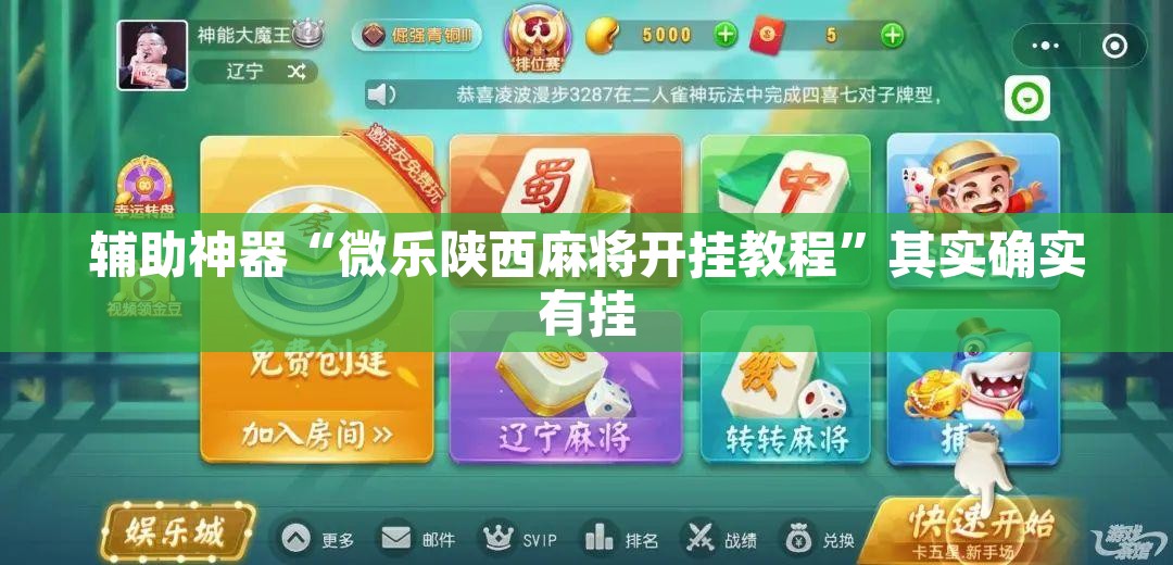 辅助神器“微乐陕西麻将开挂教程”其实确实有挂