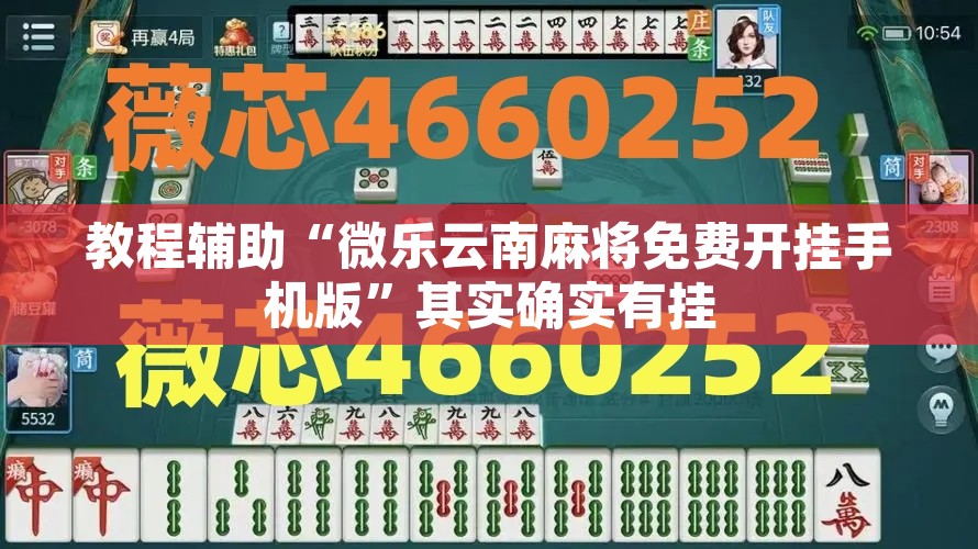 教程辅助“微乐云南麻将免费开挂手机版”其实确实有挂