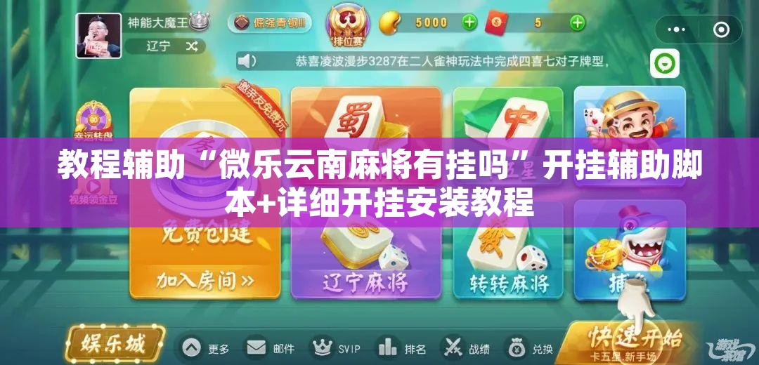 教程辅助“微乐云南麻将有挂吗”开挂辅助脚本+详细开挂安装教程