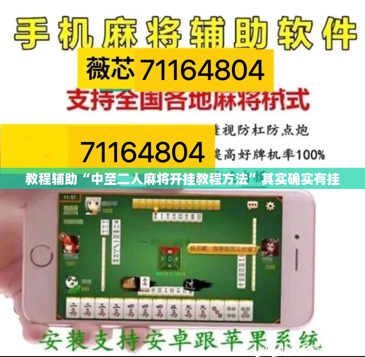 教程辅助“中至二人麻将开挂教程方法	”其实确实有挂