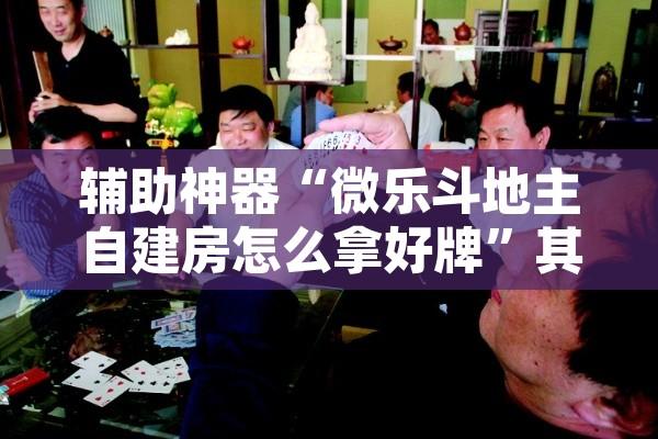 辅助神器“微乐斗地主自建房怎么拿好牌”其实确实有挂