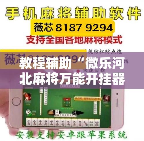 教程辅助“微乐河北麻将万能开挂器免费通用版”开挂辅助脚本+详细开挂安装教程