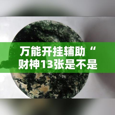 万能开挂辅助“财神13张是不是真的可以开挂”其实确实有挂