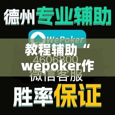 教程辅助“wepoker作弊透视软件方法”开挂辅助脚本+详细开挂安装教程