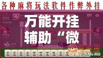万能开挂辅助“微乐甘肃麻将有挂吗”附辅助神器开挂脚本详细步骤