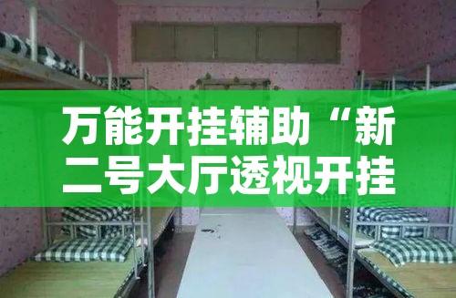 万能开挂辅助“新二号大厅透视开挂”其实确实有挂
