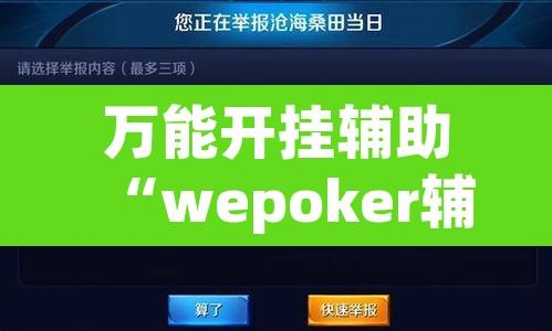 万能开挂辅助“wepoker辅助挂透视方法	”其实确实有挂