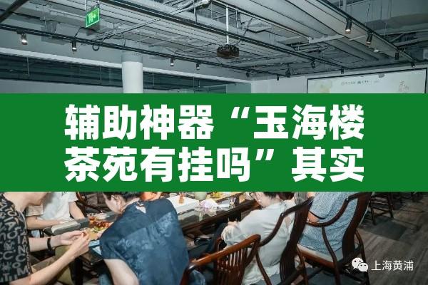 辅助神器“玉海楼茶苑有挂吗”其实确实有挂