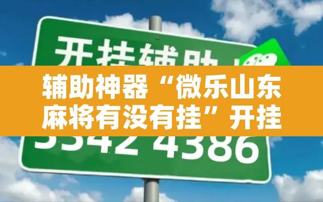 辅助神器“微乐山东麻将有没有挂	”开挂辅助脚本+详细开挂安装教程