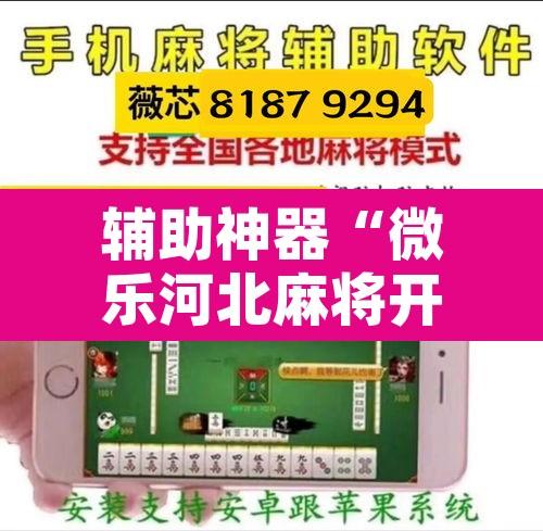 辅助神器“微乐河北麻将开挂免费下载”附辅助神器开挂脚本详细步骤