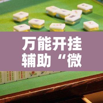 万能开挂辅助“微乐安徽麻将万能开挂器	”其实确实有挂