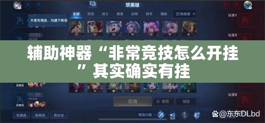 辅助神器“非常竞技怎么开挂”其实确实有挂
