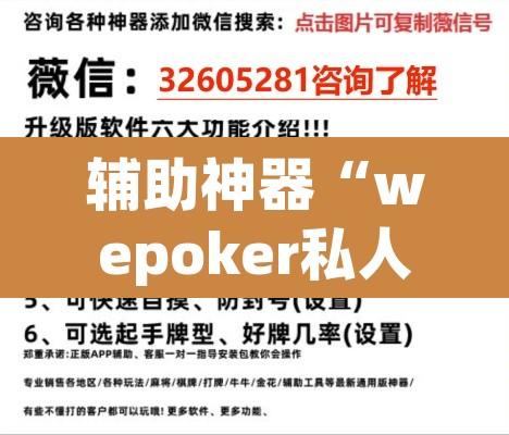 辅助神器“wepoker私人局辅助作弊挂透视挂”开挂辅助脚本+详细开挂安装教程