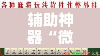 辅助神器“微乐麻将小程序万能开挂器	”其实确实有挂