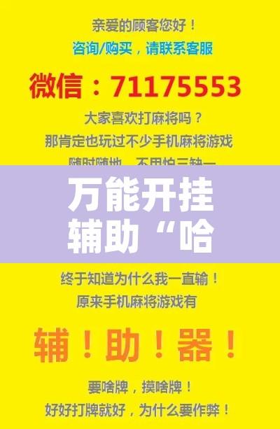 万能开挂辅助“哈局十三张可以开挂吗”开挂辅助脚本+详细开挂安装教程