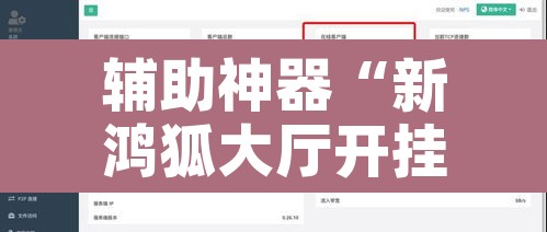 辅助神器“新鸿狐大厅开挂方法”开挂辅助脚本+详细开挂安装教程