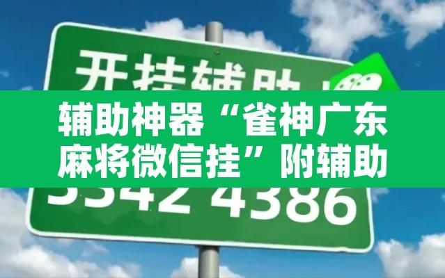 辅助神器“雀神广东麻将微信挂”附辅助神器开挂脚本详细步骤