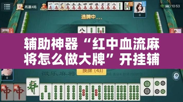 辅助神器“红中血流麻将怎么做大牌	”开挂辅助脚本+详细开挂安装教程