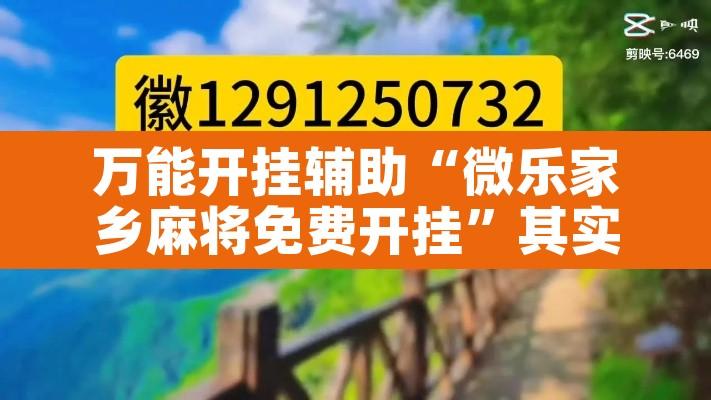 万能开挂辅助“微乐家乡麻将免费开挂”其实确实有挂