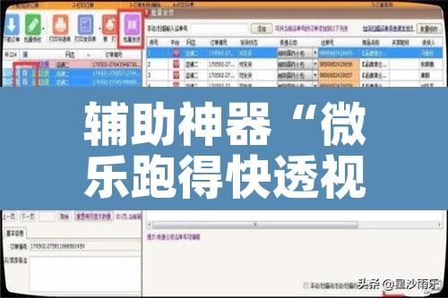 辅助神器“微乐跑得快透视软件	”其实确实有挂
