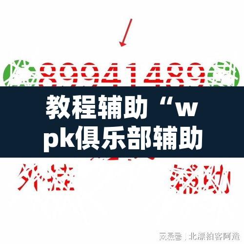 教程辅助“wpk俱乐部辅助作弊挂透视软件”其实确实有挂
