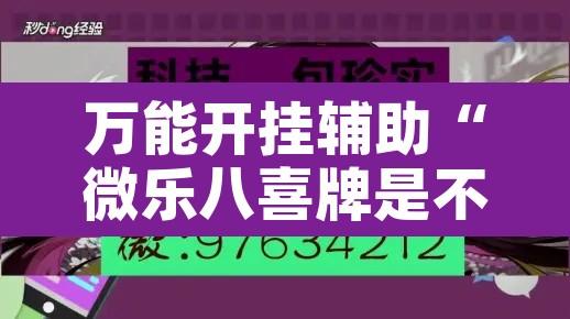 万能开挂辅助“微乐八喜牌是不是有挂”开挂辅助脚本+详细开挂安装教程