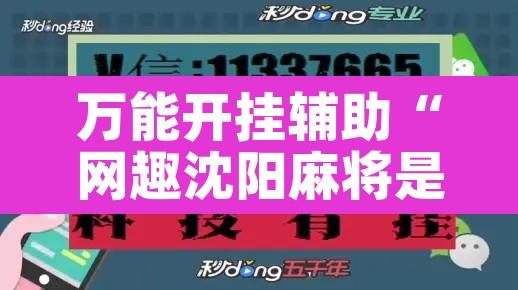万能开挂辅助“网趣沈阳麻将是怎么开挂的”其实确实有挂