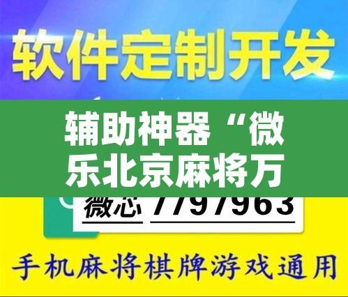 辅助神器“微乐北京麻将万能开挂器	”开挂辅助脚本+详细开挂安装教程