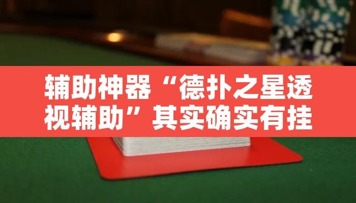 辅助神器“德扑之星透视辅助	”其实确实有挂