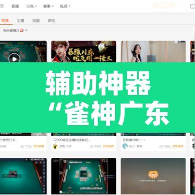 辅助神器“雀神广东麻将万能开挂器”附辅助神器开挂脚本详细步骤