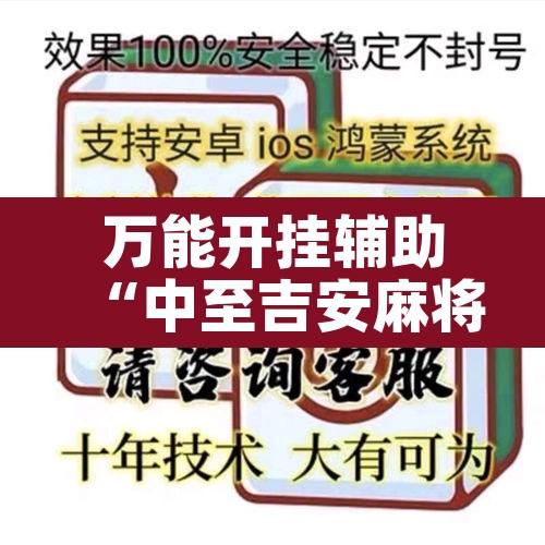 万能开挂辅助“中至吉安麻将怎么开挂”其实确实有挂