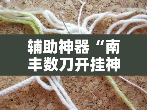 辅助神器“南丰数刀开挂神器”附辅助神器开挂脚本详细步骤