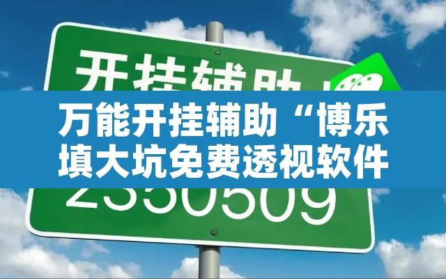万能开挂辅助“博乐填大坑免费透视软件下载”附辅助神器开挂脚本详细步骤